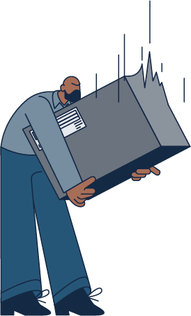 illustration sonat man bär paket